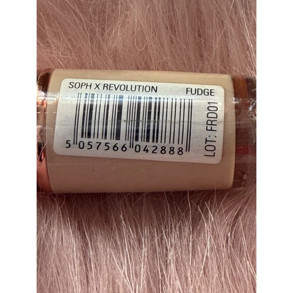 Revolution x Soph Nude Lipstick Fudge Deep Brown Nude Creamy Satin NEW